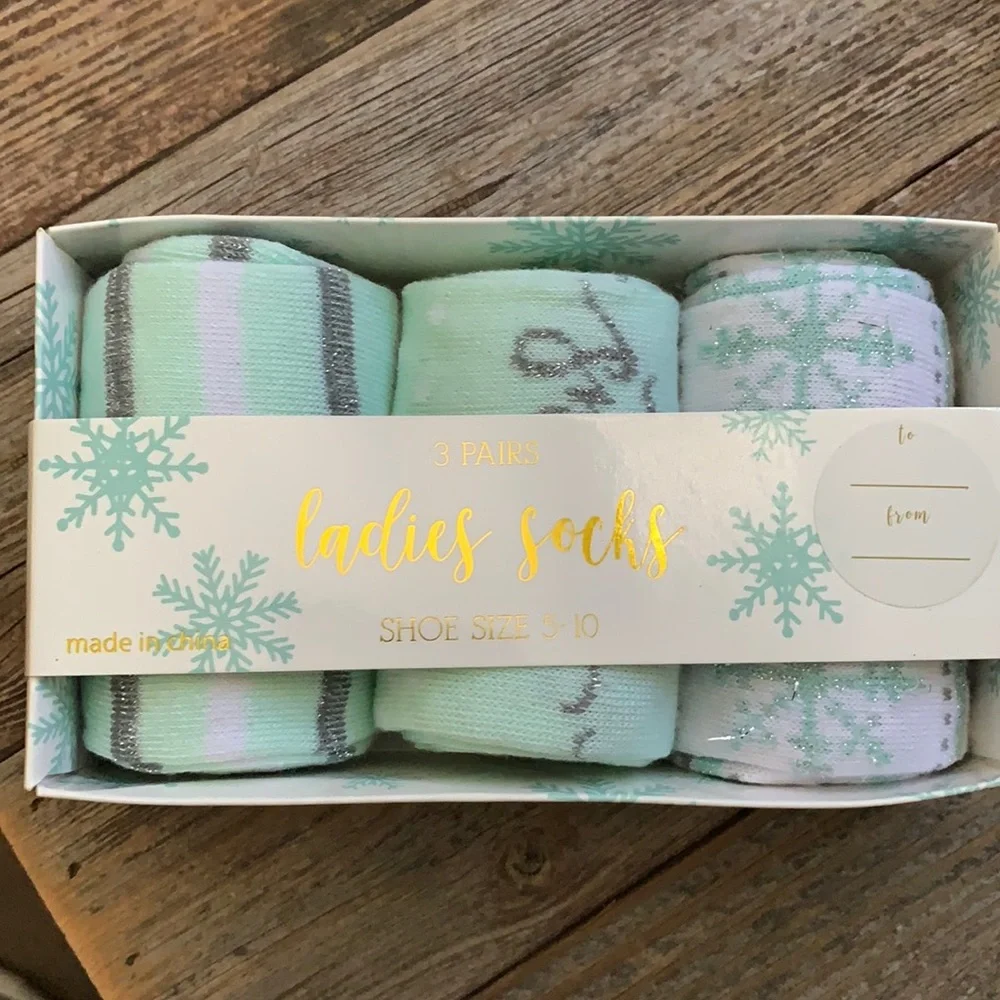 3 Pair of Ladies Socks - one size